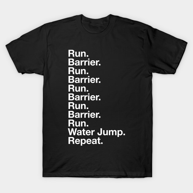 Steeplechase Track and Field Running Run Barrier T-Shirt by PodDesignShop